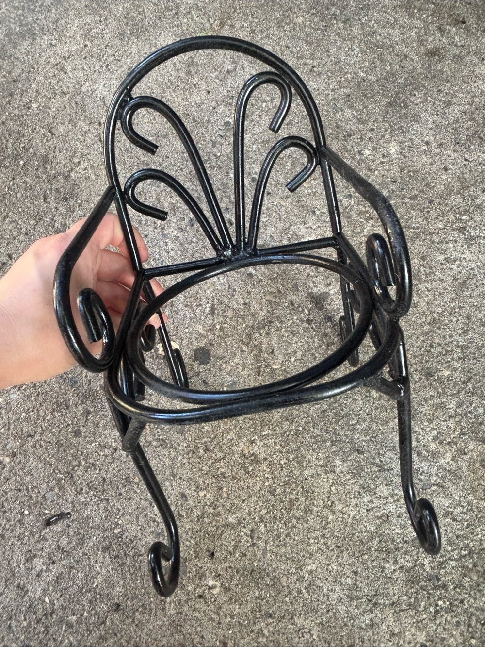 Garden Planter Metal Chair
